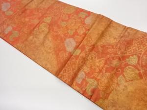 鳳凰に花唐草・七宝模様織出し名古屋帯